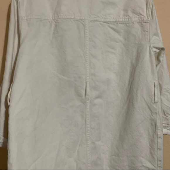 COACH White Denim Shirt Dress With Gold Buttons 100% Cotton Size Small - Picture 7 of 13